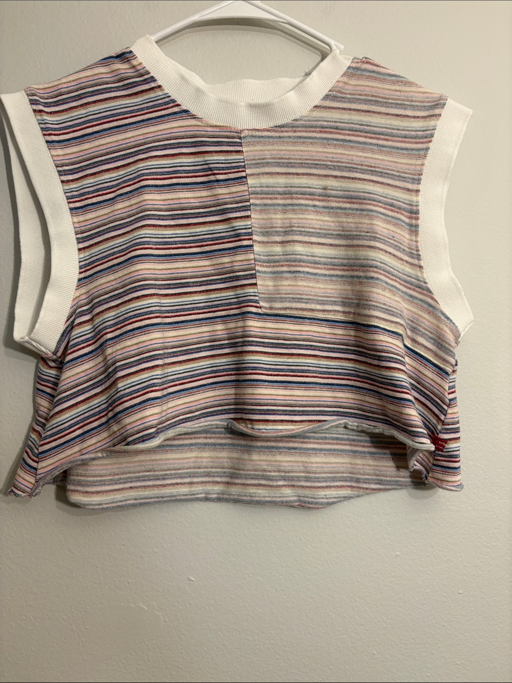 BDG Striped Knit Crop Tank Top in Multi-Color